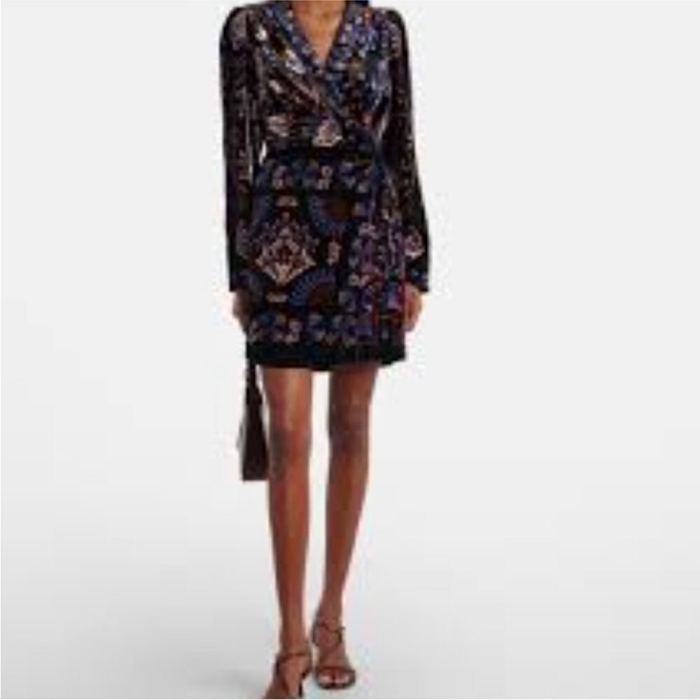 Farm Rio Arabesque Wrap Mini Dress